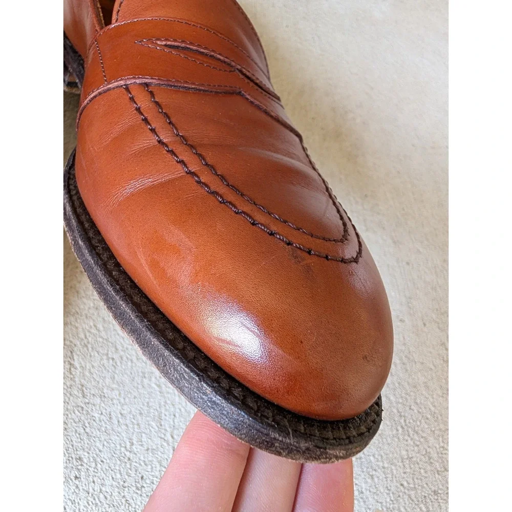Alden Brown 685 Full Strap Slip On Loafer Leather Dress Shoes Size 11.5 D Mens